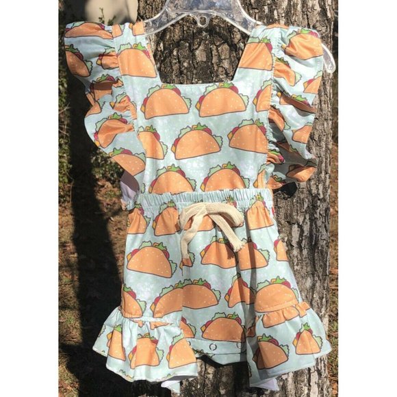 Baby Girl Jumpsuit 9 to12 Months Brand NEW Taco's Taco's Taco's - Picture 1 of 6